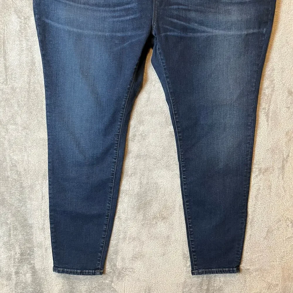 Madewell Petite Curvy High-Rise Skinny Blue Jeans in Hayes Wash Size 35P Women's - Picture 3 of 9